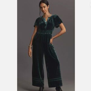 NWT Anthropologie The Somerset Jumpsuit: Velvet Edition Size M